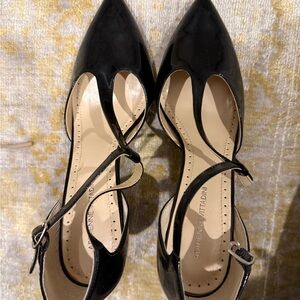 Adrienne Vittadini Black Patent Leather Heels